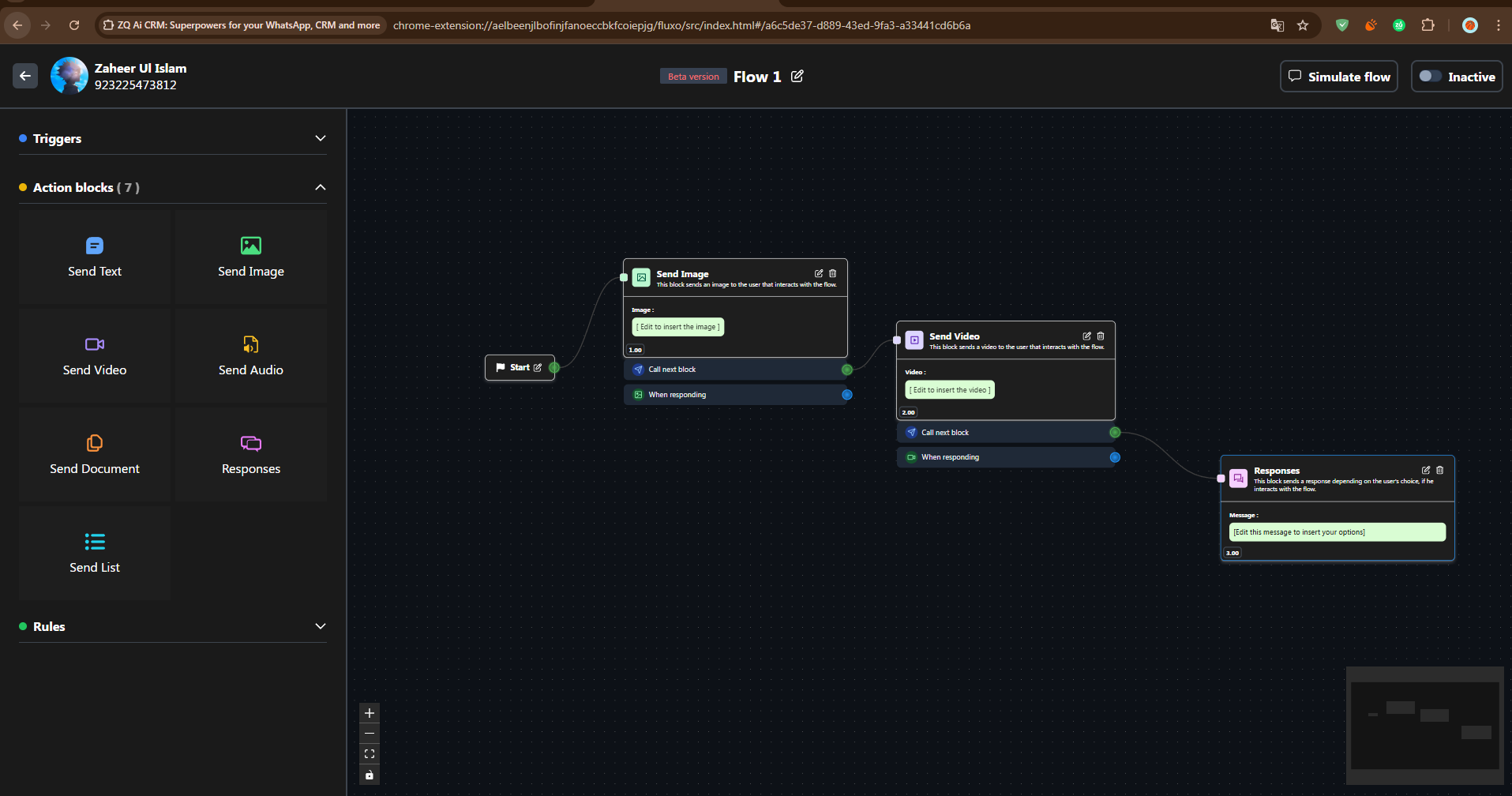 Visual Flow Builder